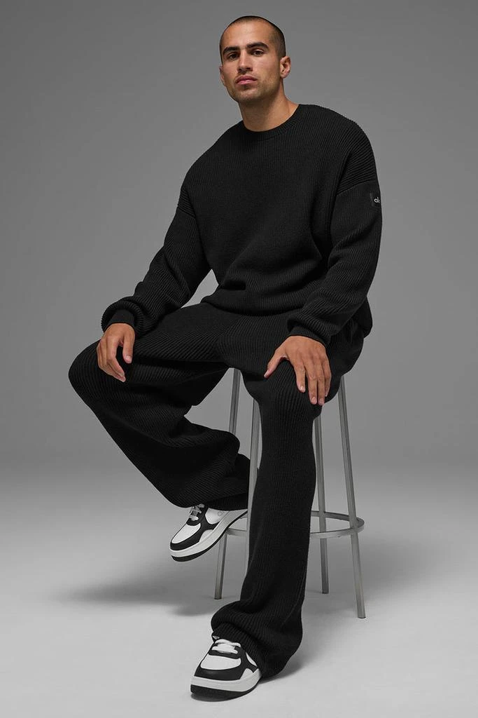 Alo Domain Rib Knit Sweatpant - Green Olive 5