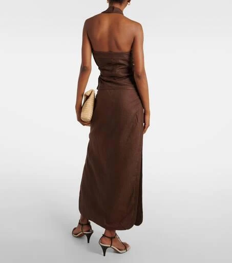SIR. Jerry Halter Bodice linen top 3