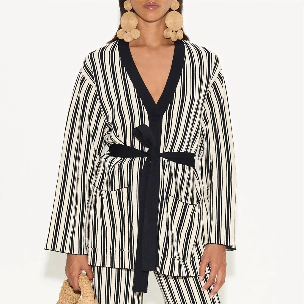 Simon Miller Simon Miller - Max Striped Belted Knit Cardigan 1
