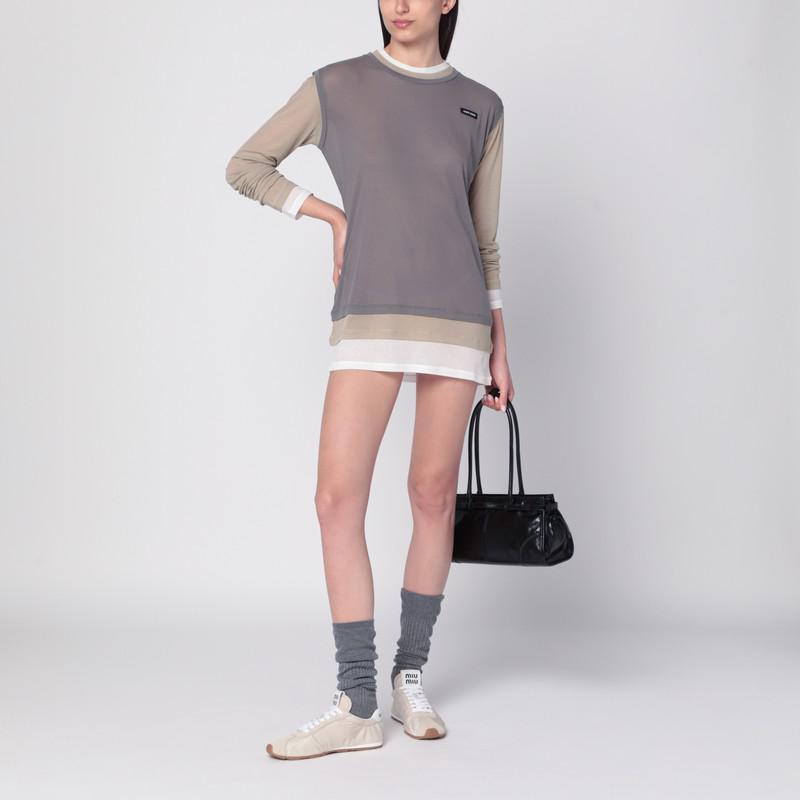 Miu Miu Set of three t-shirts white/pumice/lead