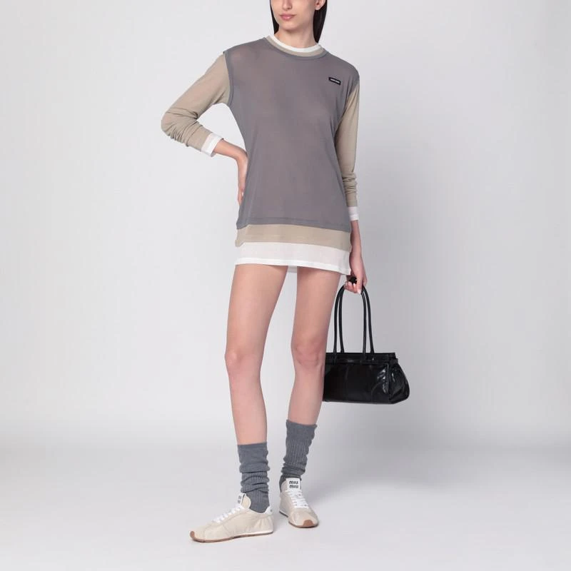 Miu Miu Set of three t-shirts white/pumice/lead 2
