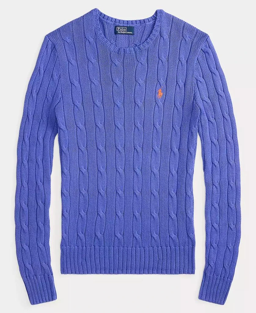 Ralph Lauren Women's Cable-Knit Cotton Crewneck Sweater 5