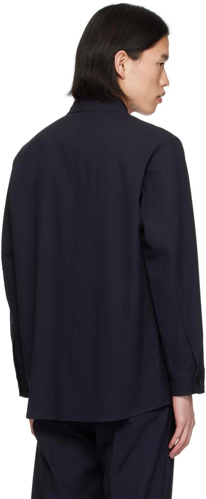 AURALEE Navy Button Up Shirt 3