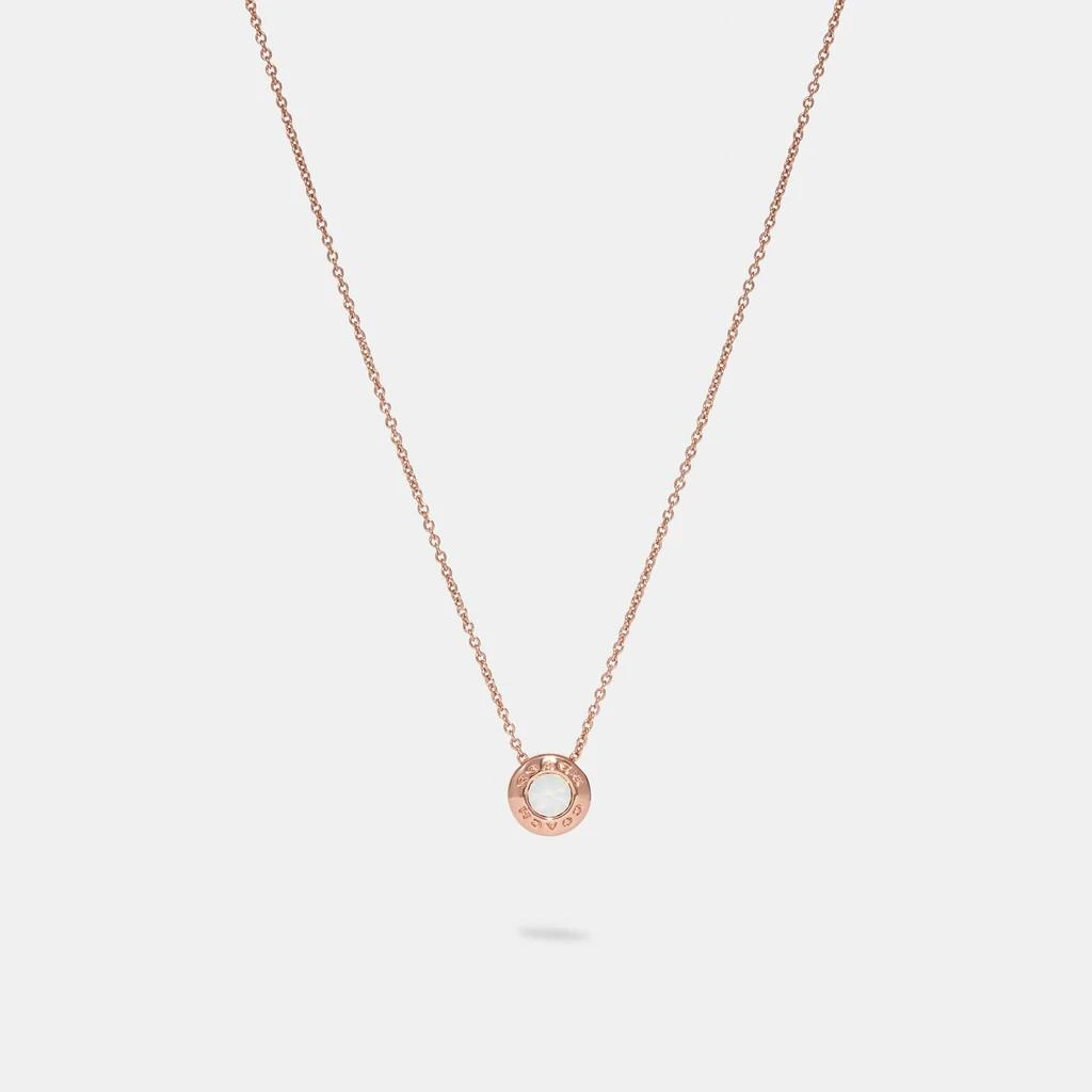 Coach Coach Outlet Open Circle Stone Strand Necklace 5