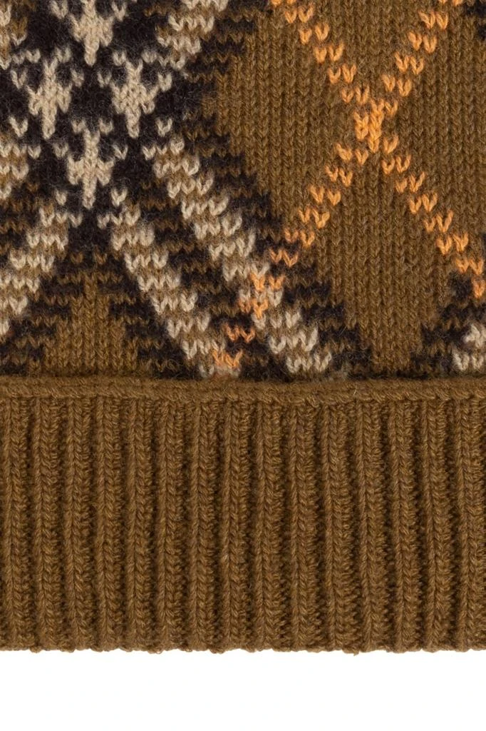 Burberry Burberry Checked Ribbed-Knit Beanie 3