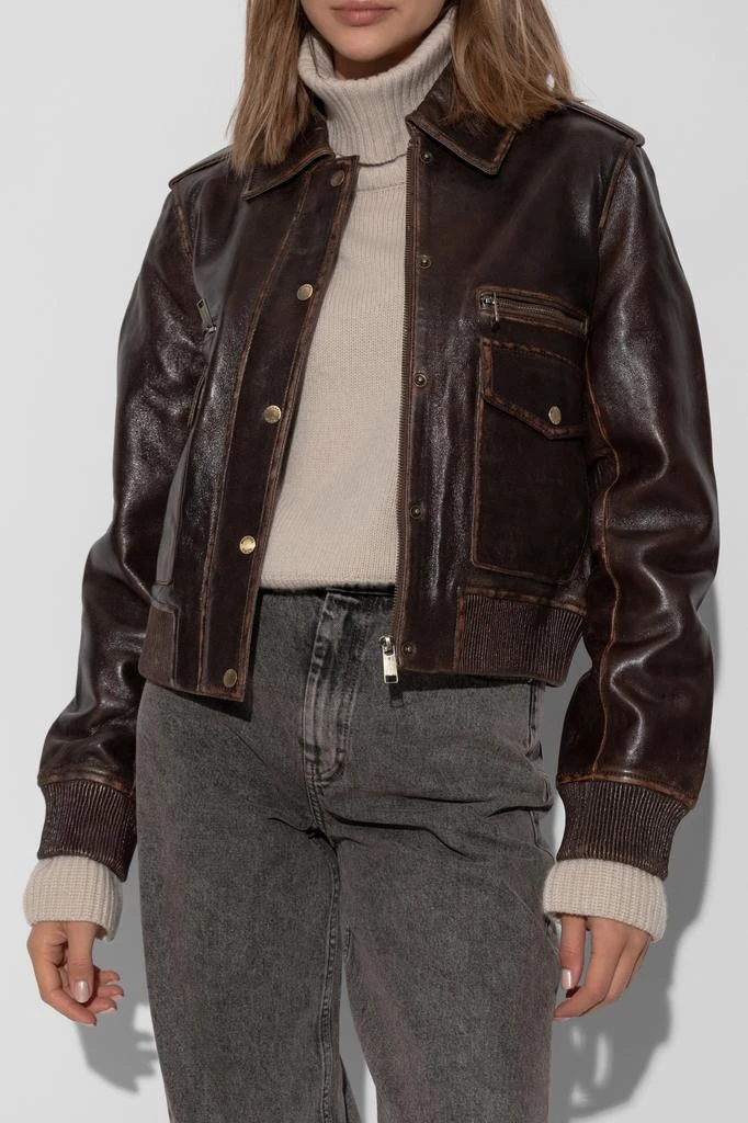 Michael Kors Leather jacket with vintage effect 3
