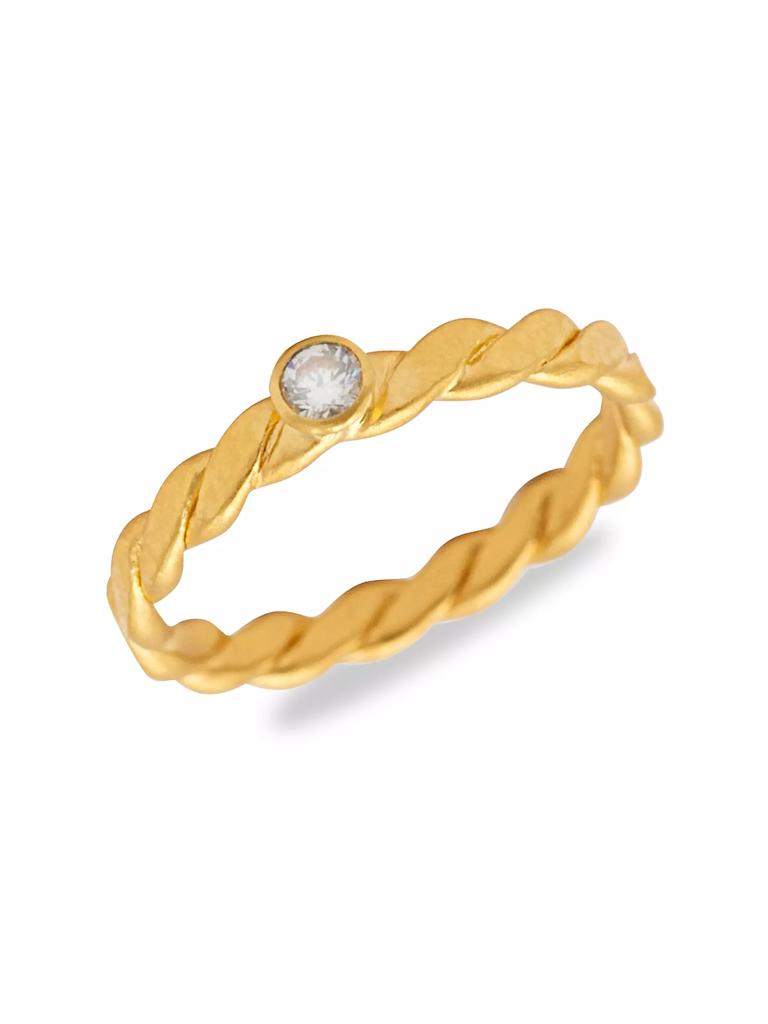 Gurhan 24K Yellow Gold & Diamond Twist Stacking Ring