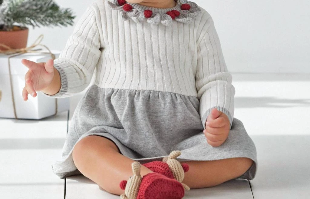 Elegant Baby Elegant Baby - Baby Girls Rosa Holiday Knit Dress 1