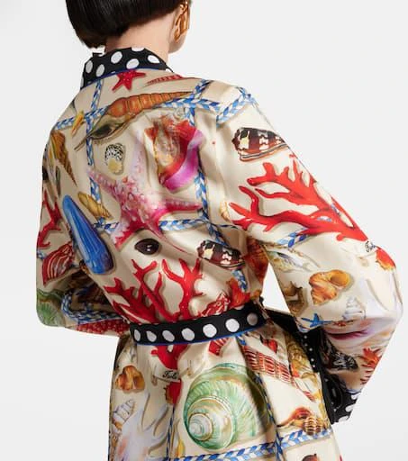 Dolce 
Gabbana Capri printed silk satin shirt 6