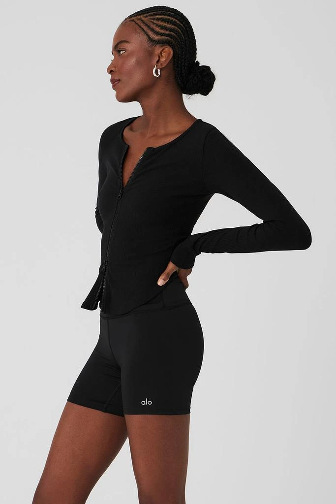 Alo Yoga Ribbed Stardust Long Sleeve - Black 4