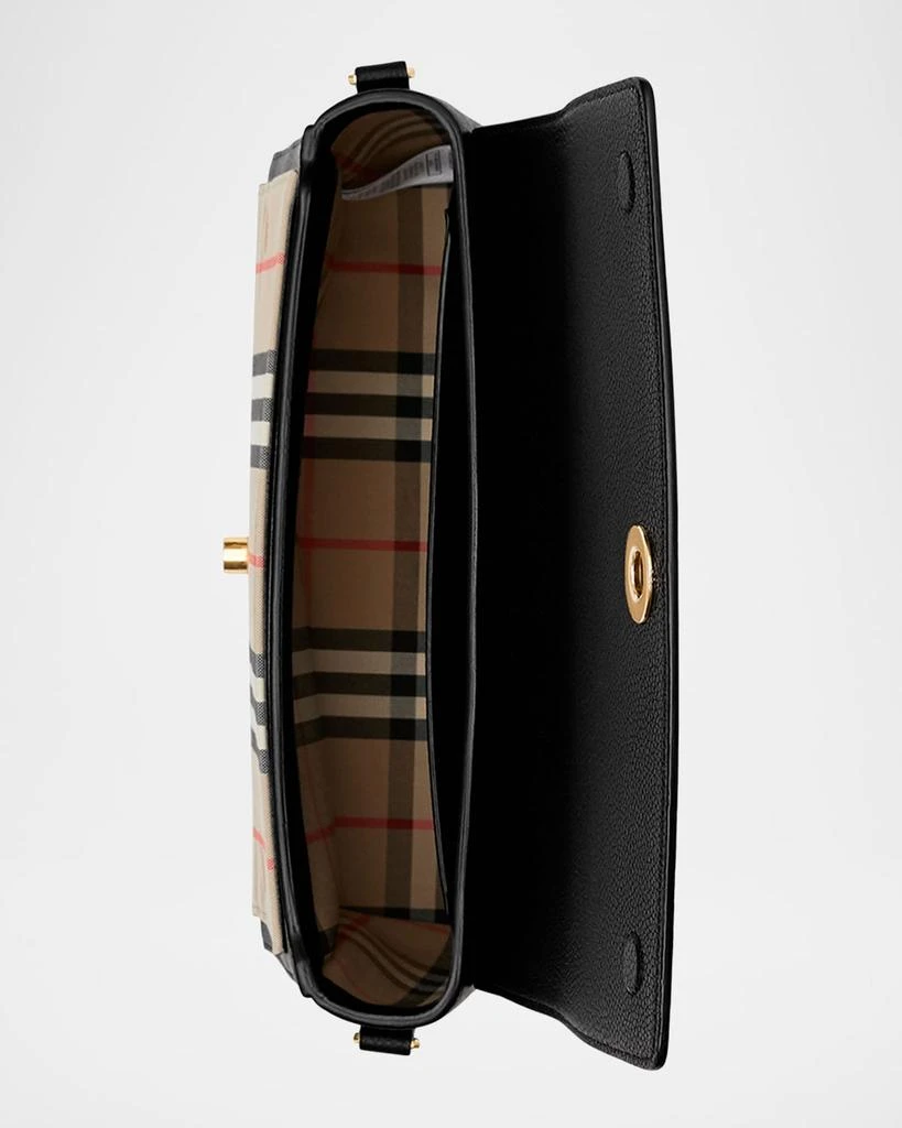 Burberry Note Medium Leather & Vintage Check Crossbody Bag 4