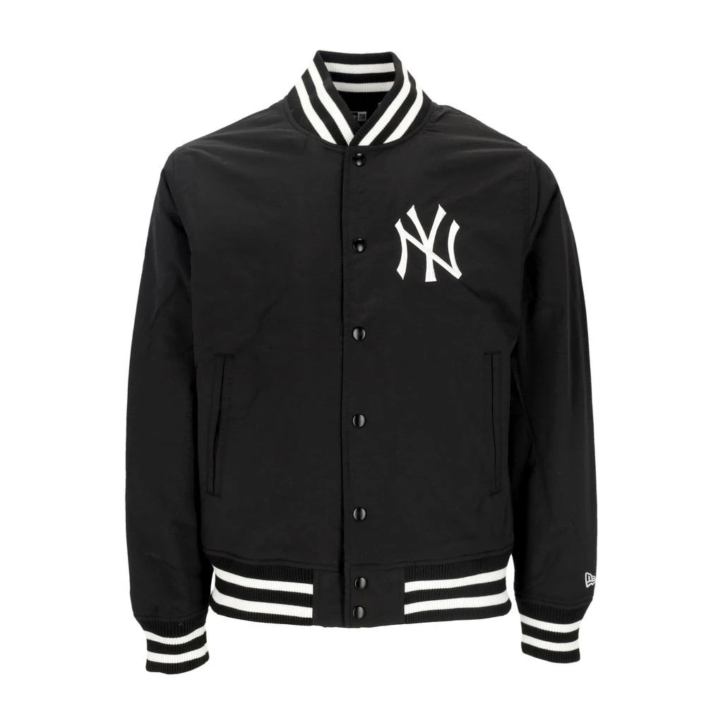 New Era Men's Bomber Jacket Mlb Team Logo Bp Bomber Neyyan Black/white 1