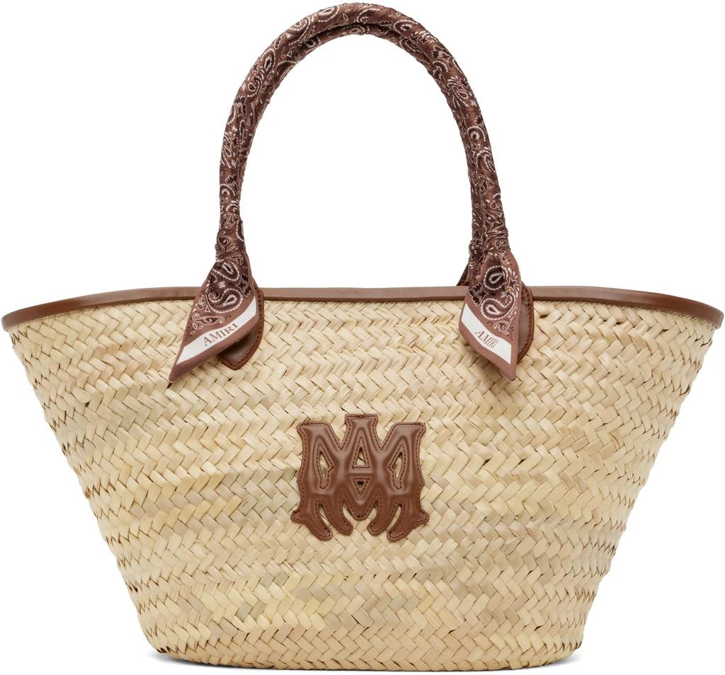AMIRI Beige 
Brown MA Raffia Macro Tote 1