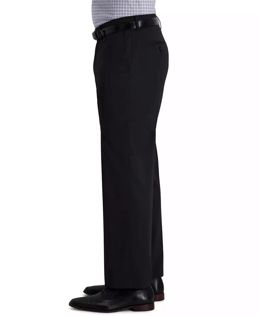 Haggar JMH Men's 4-Way Stretch Diamond-Weave Classic Fit Flat Front Performance Dress Pant 2