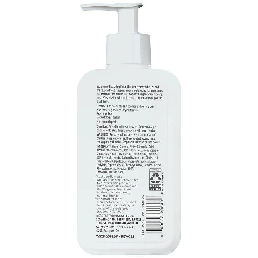Walgreens Hydrating Facial Cleanser 3