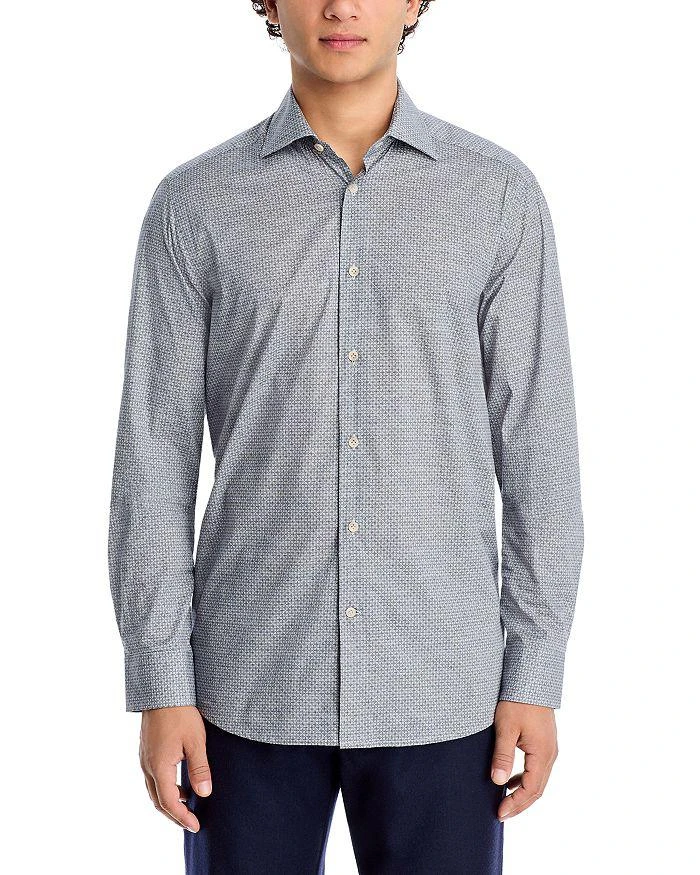 Jack Victor Bruce Cotton Blend Printed Button Down Shirt 3