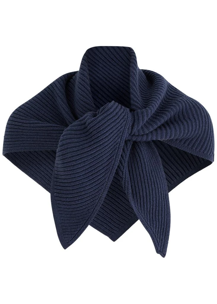 Inverni Ribbed cashmere shawl 1
