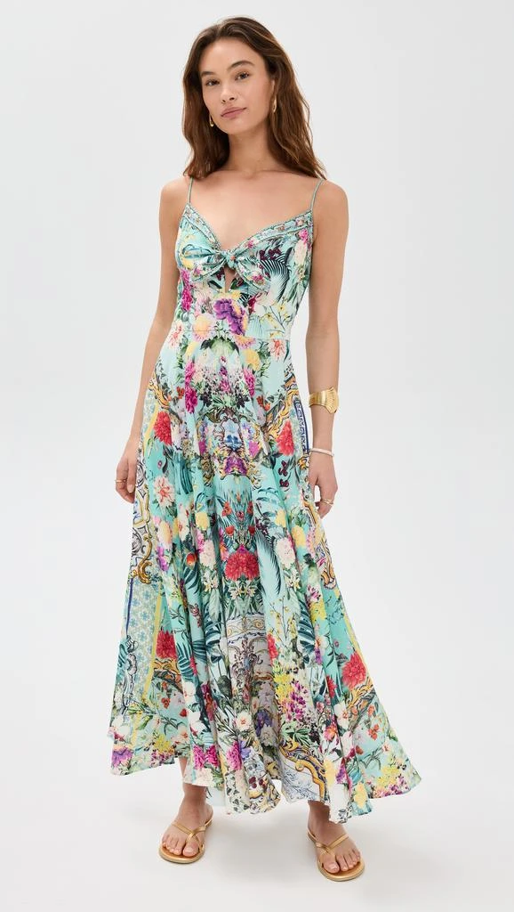 Camilla Long Dress with Tie Front 6