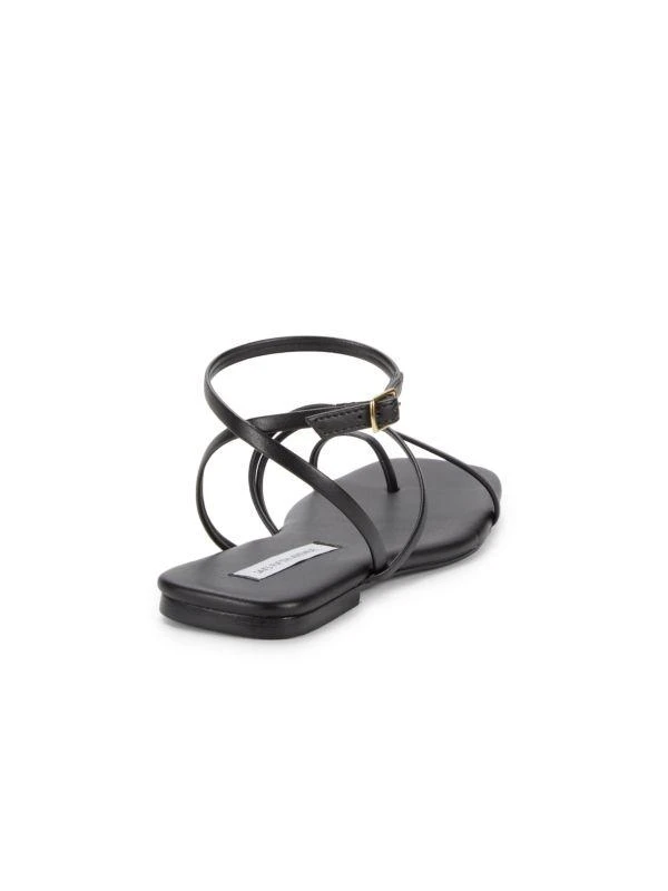 Saks Fifth Avenue ​Catania Strappy Metallic Flat Sandals 3