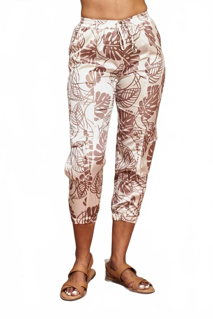 PAPARAZZI Satin Palm Print Jogger Pant