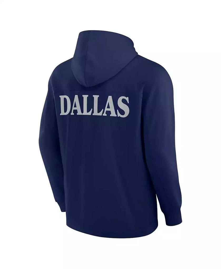 Fanatics Men's Navy Dallas Cowboys Elements Blaze Tri-Blend Long Sleeve Hoodie T-Shirt 3
