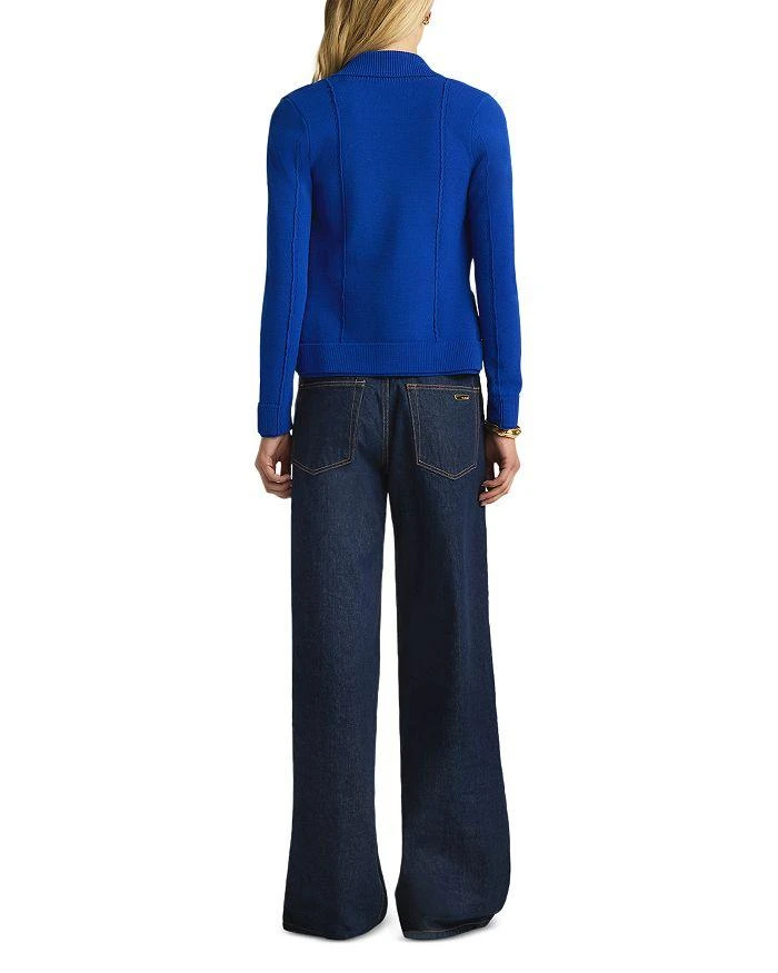 St. John Mixed Gauge Rib Knit Jacket 3