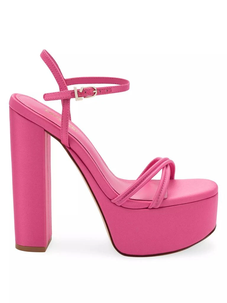 Larroudé Annie 140MM Satin Platform Sandals 1