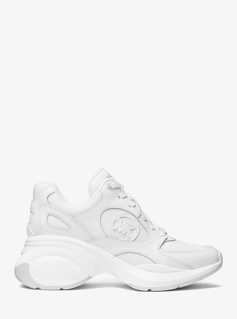 Michael Kors Zuma Leather and Mesh Trainer 2