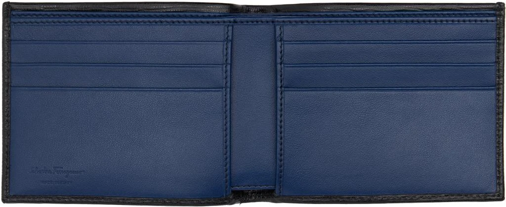 Salvatore Ferragamo Black & Blue Revival Gancio Bifold Wallet 3