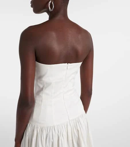 Tove Lauryn strapless cotton-blend midi dress 6