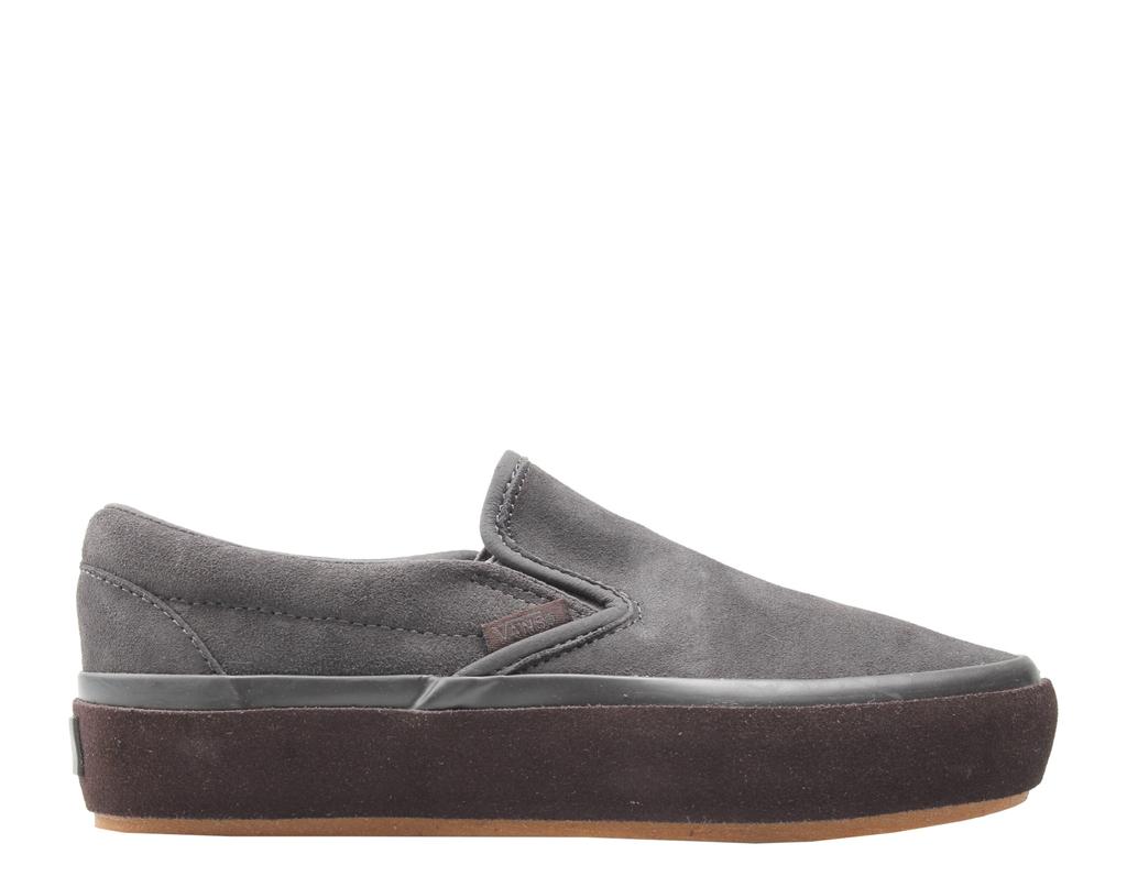 Vans Classic Slip On Platform Suede Outsole Asphalt Low Top Sneaker VN0A3JEZQFA