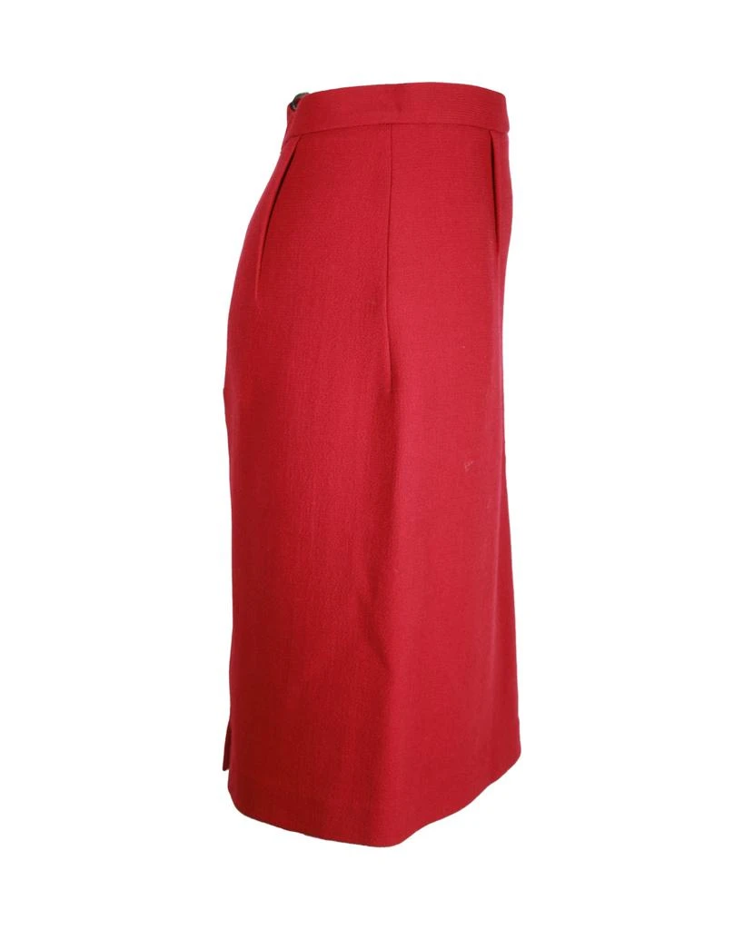 Rm By Roland Mouret Roland Mouret Arreton Pencil Skirt in Red Wool 2