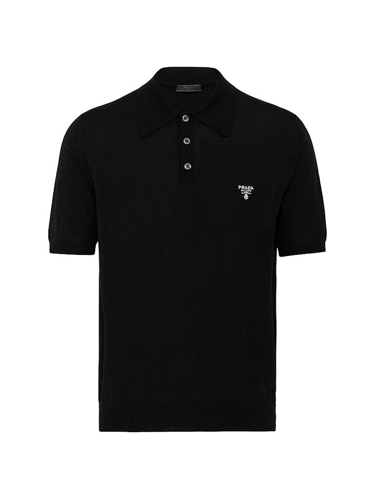 Tシャツ・カットソー PRADA Midnight Blue Wool Polo Shirt Prada Midnight Blu Wool Polo Shirt - Polo Shirts - BeyondStyle