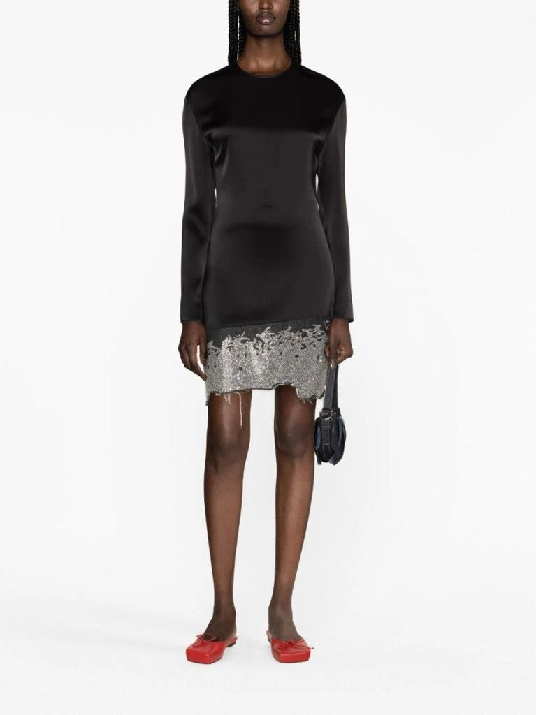 JW Anderson Glitter-Embellished Satin Minidress 2