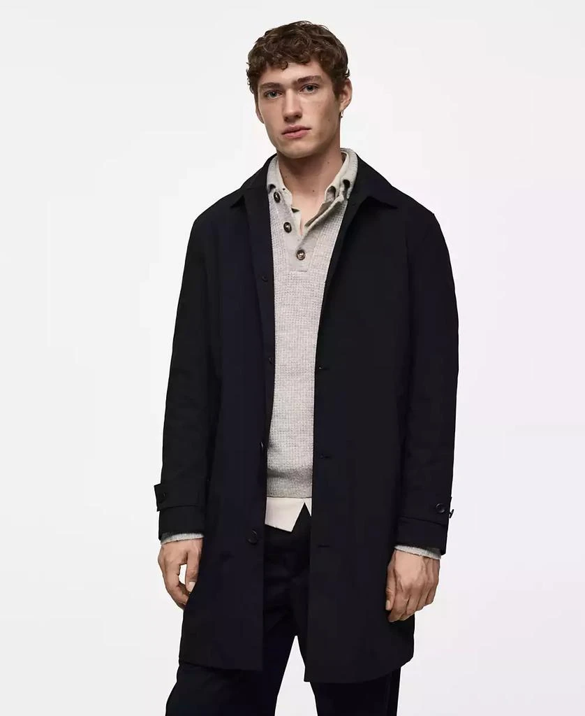 Mango Men's Classic Water-Repellent Trench Coat 1