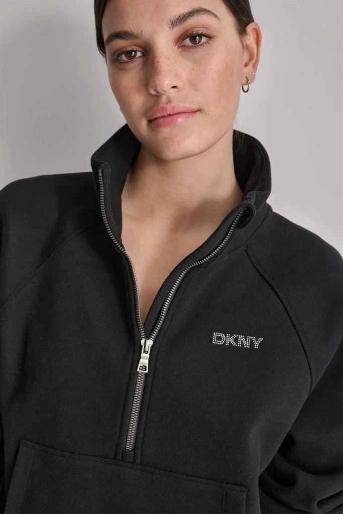 DKNY MINI STUD LOGO HALF ZIP PULLOVER 5