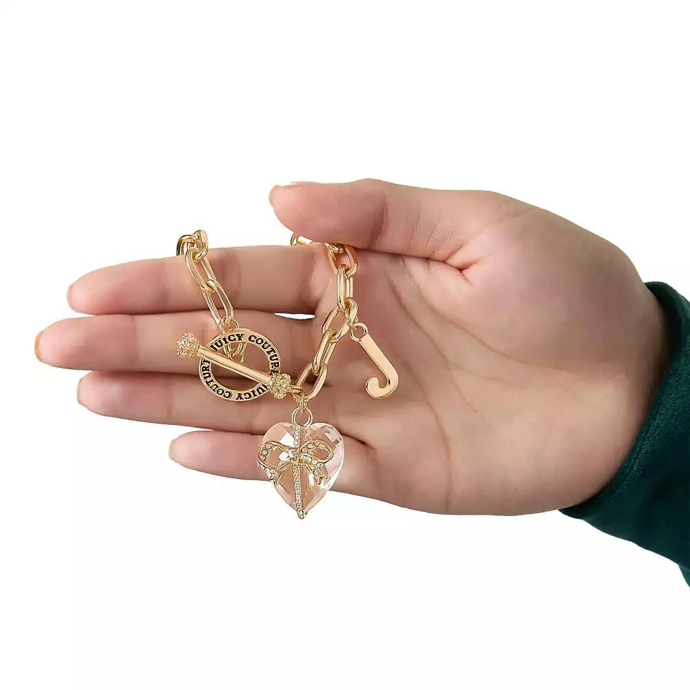 Juicy Couture Heart Stone 
J Charm Bracelet 6