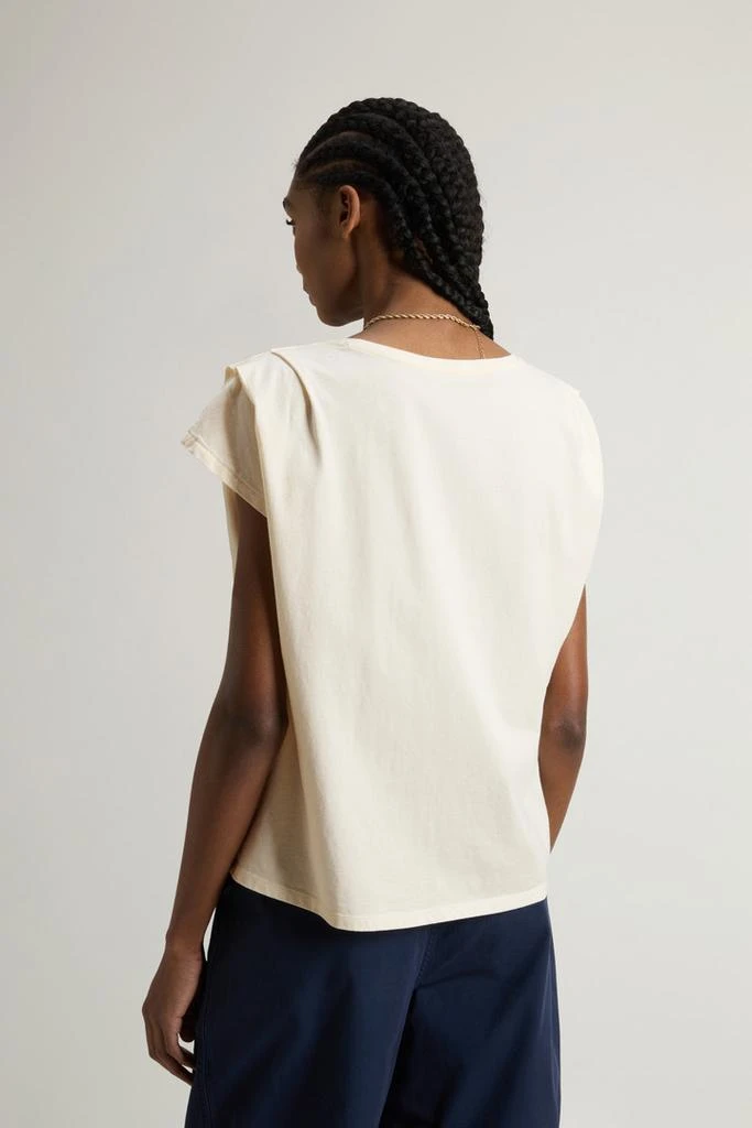 Woolrich T-Shirt in Pure Pima Cotton - Women - Blue 3