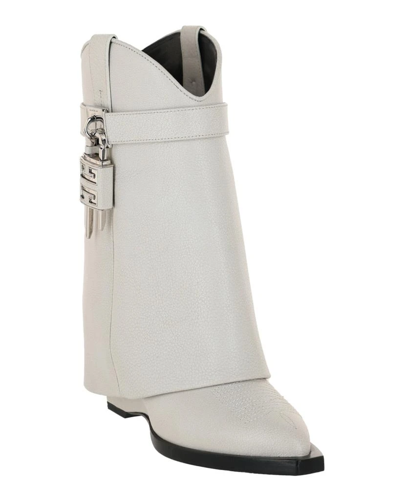 Givenchy Shark Lock Cowboy Ankle Boots In Aged Leather 2