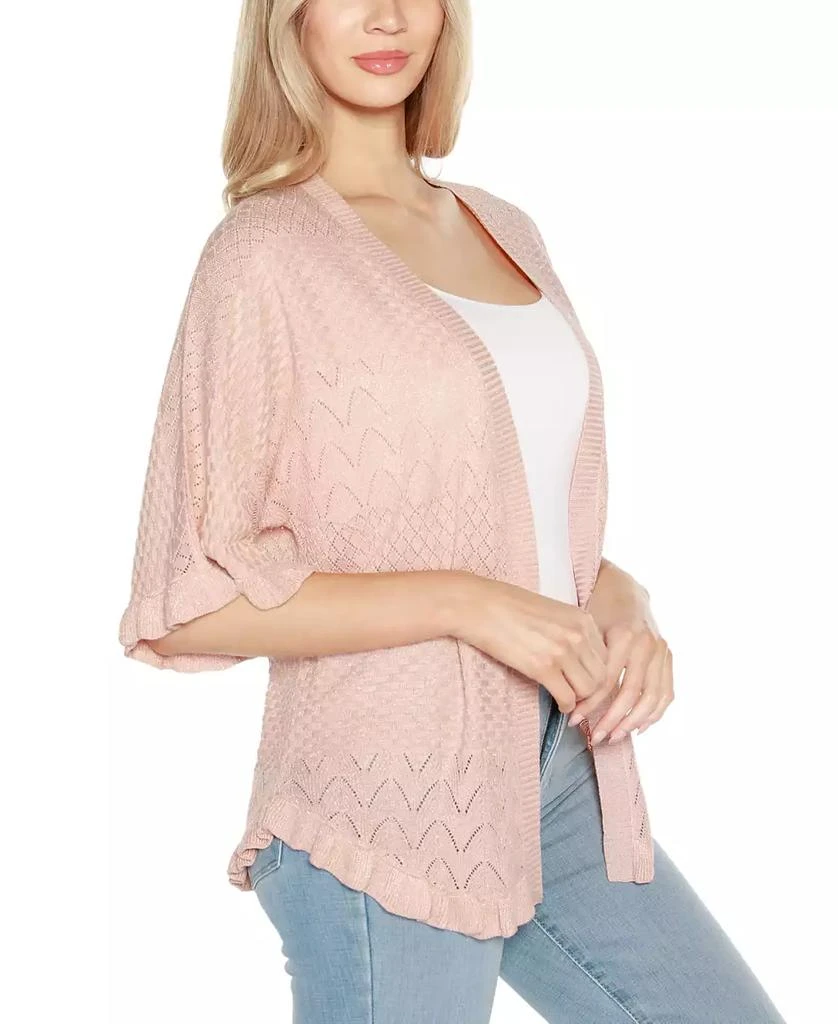 Belldini Women's Ruffled Shirttail Hem Cardigan 6
