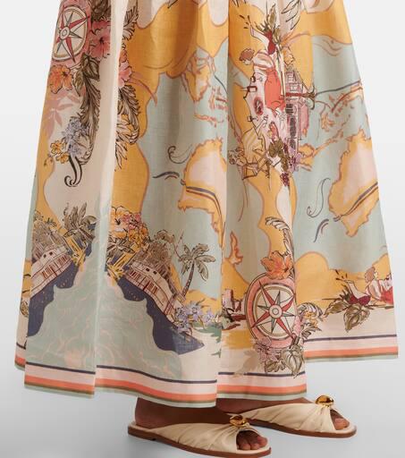【Zimmermann】Tallow printed linen maxi skirt Zimmermann Tallow printed linen maxi skirt - Dresses