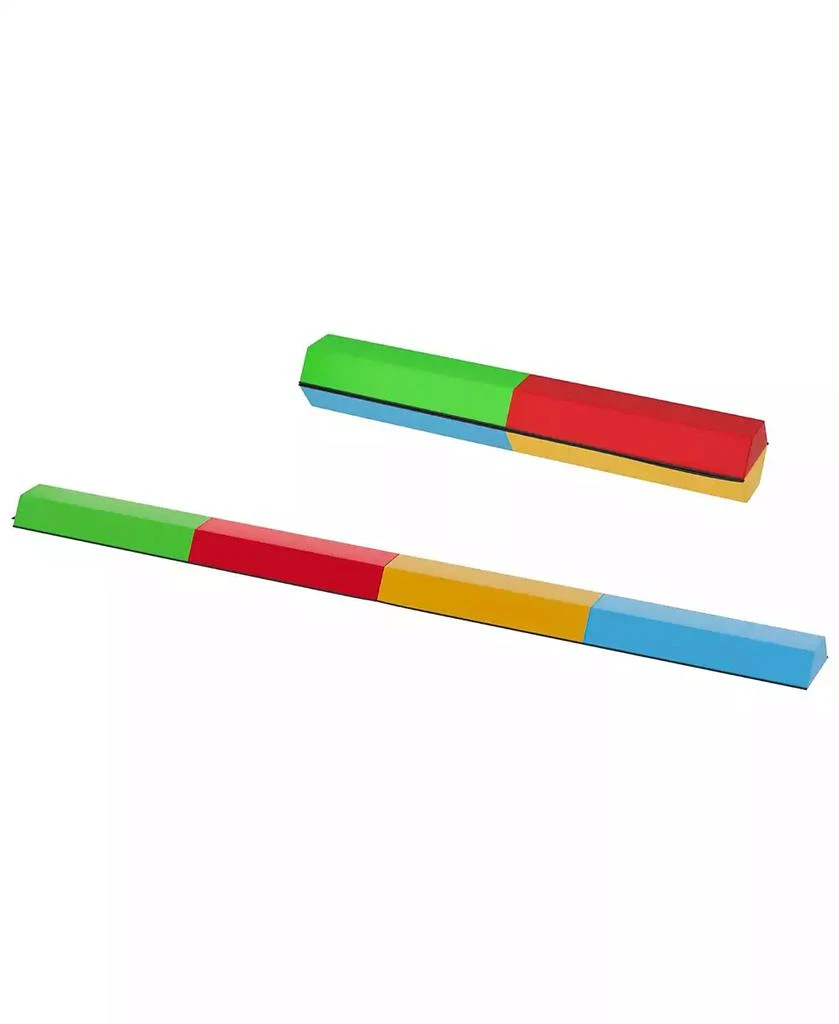 BalanceFrom Fitness All Purpose Mat with 8 Ft Balance Beam Gymnastic Set, Multi 4