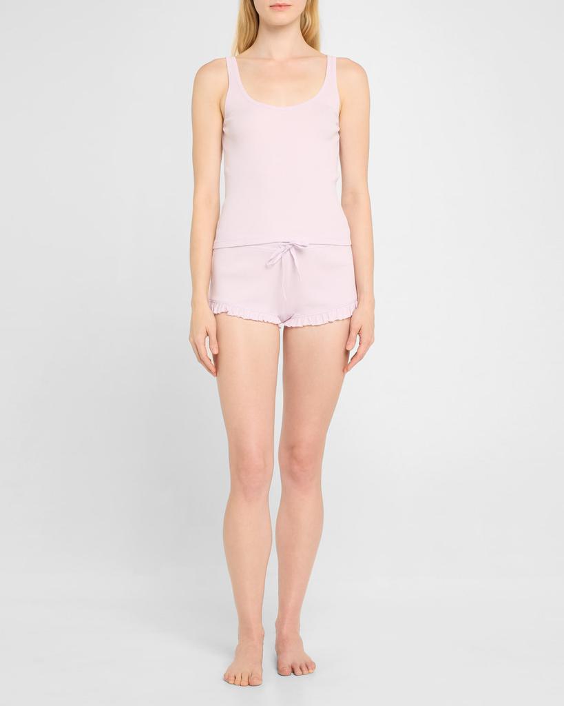 Skin Ruffle-Trim Cotton Pajama Set