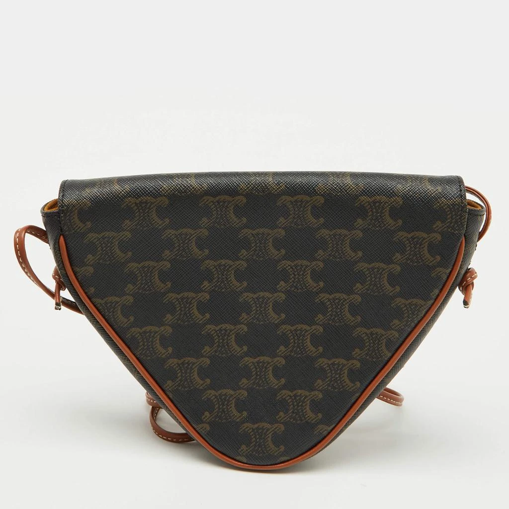 Celine Celine Tan Triomphe Canvas and Leather Triangle Crossbody Bag 4