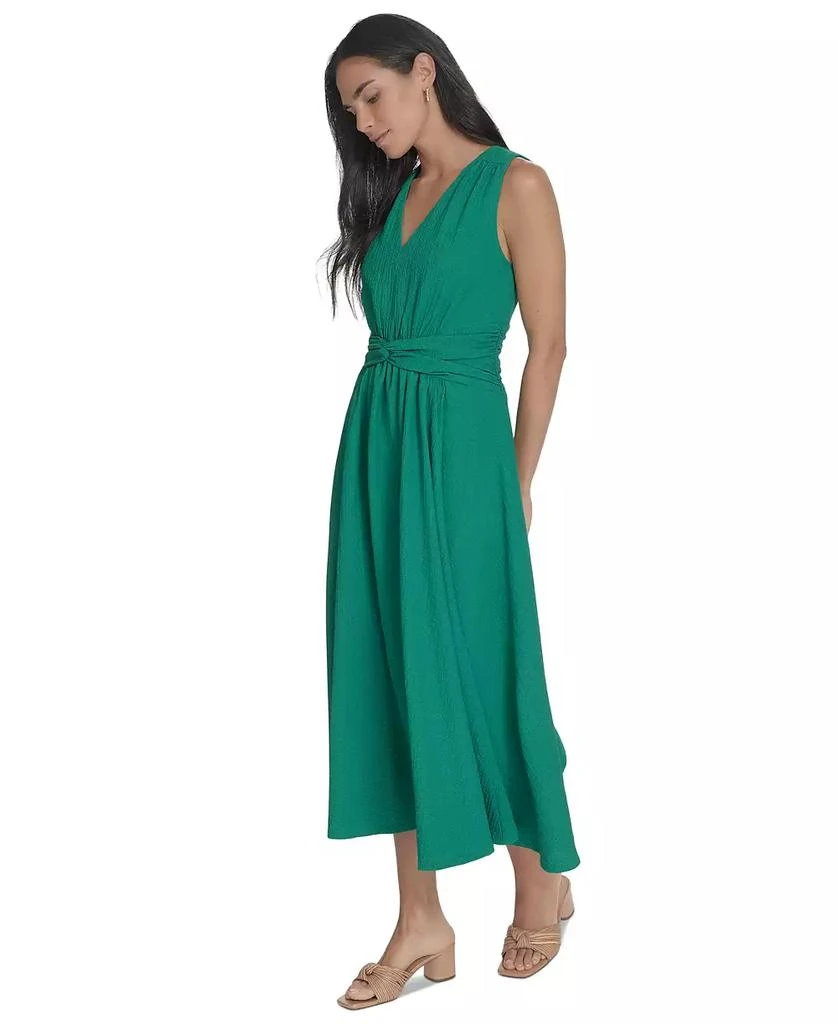 Calvin Klein Women's V-Neck Twist-Front Midi Dress 3