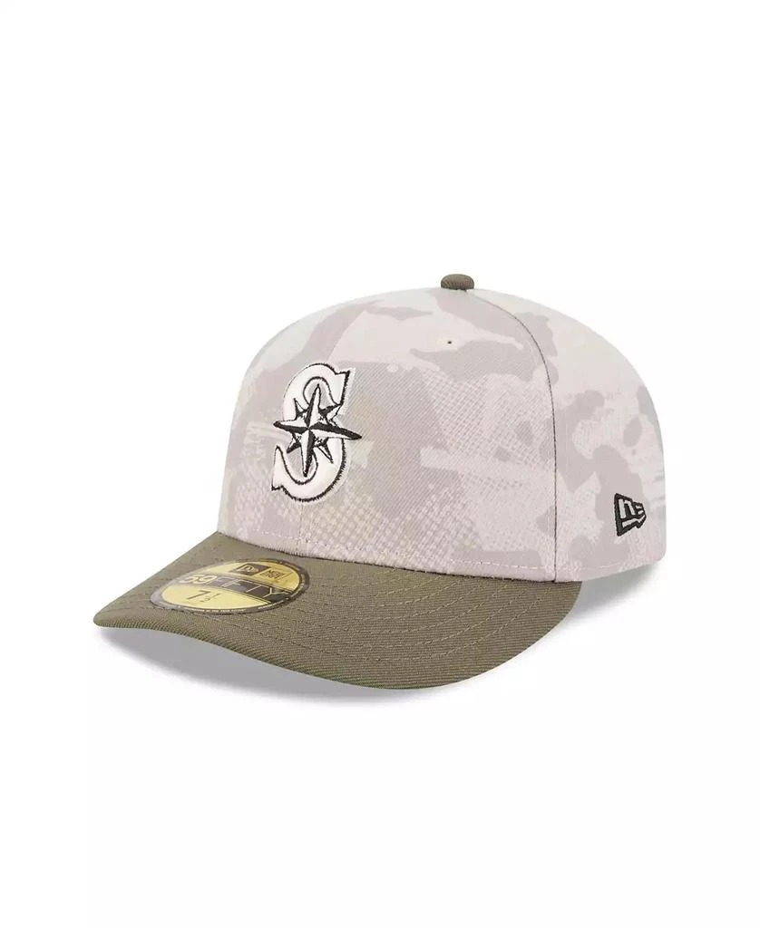 New Era Men's Light Beige/Olive Seattle Mariners 2025 Armed Forces Day 59FIFTY Fitted Hat 1