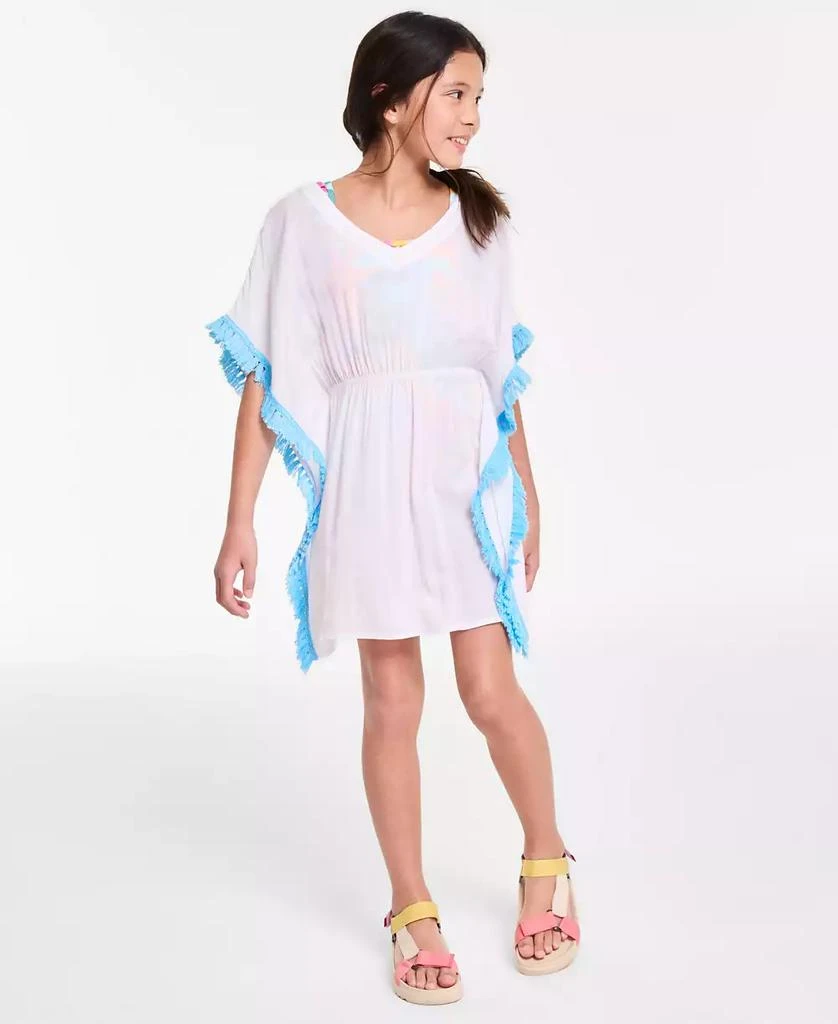 Breaking Waves Big Girls Fringe Kimono Cover-Up 1