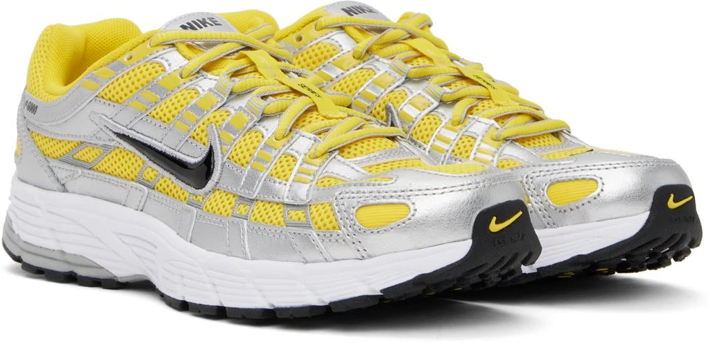 NIKE Silver & Yellow P-6000 Sneakers 4