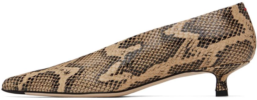 AEYDE Beige & Black Clara Heels 3