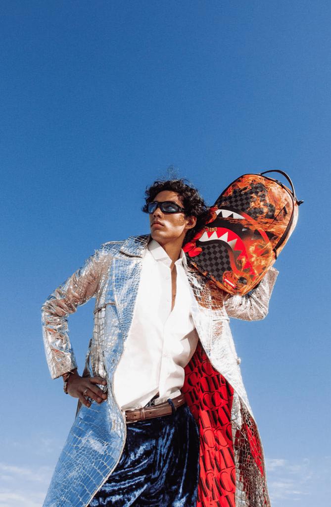 SprayGround Sprayground Kids Fire Man Backpack in Multicolour (46cm)